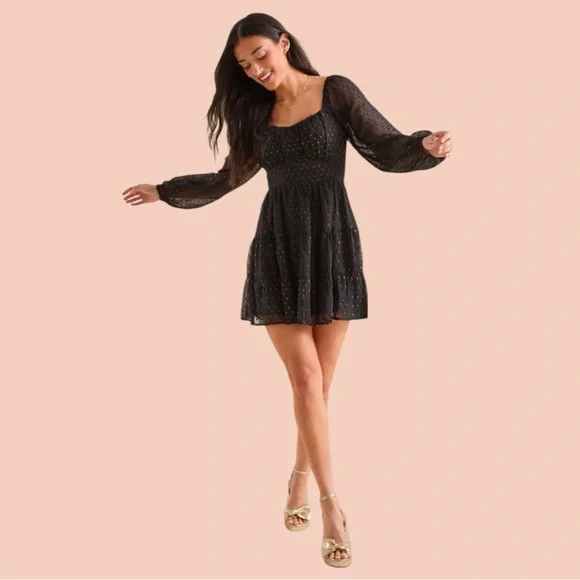 NWT Altar'd State Dekota Clip Dot Dress - Picture 4 of 7